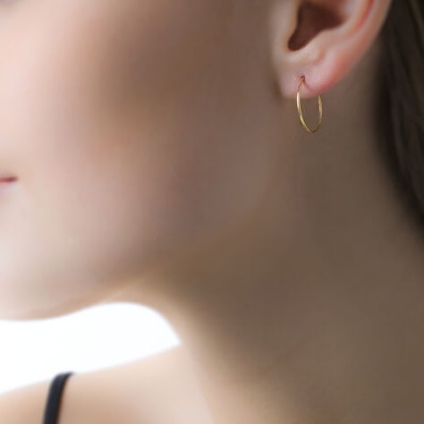 Créoles Muses Or Jaune - Boucles d'oreilles créoles Femme | Histoire d’Or