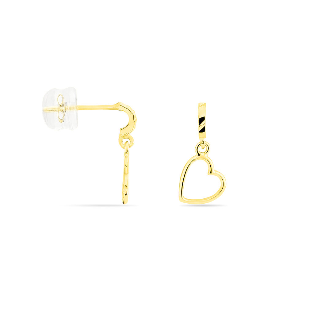 Boucles D'oreilles Pendantes Anne-maudae Pendantes Coeurs Or Jaune - Boucles d'oreilles pendantes Femme | Histoire d’Or