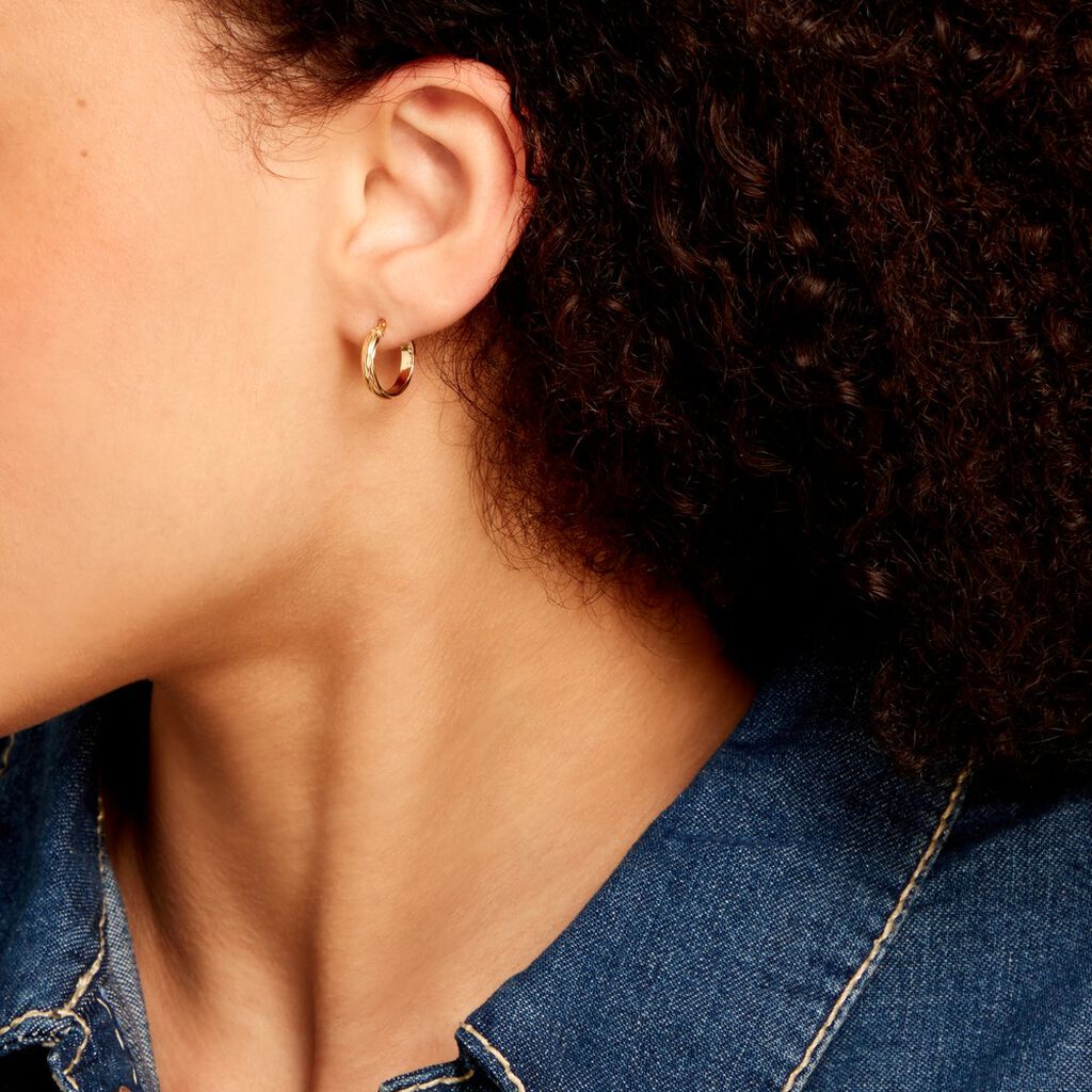 Créoles Vitali Or Jaune - Boucles d'oreilles créoles Femme | Histoire d’Or