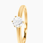 Bague Solitaire Or Jaune Diamant Synthetique - Bagues solitaires Femme | Histoire d&rsquo;Or