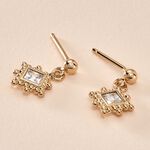 Boucles D'oreilles Pendantes Bobbie Plaqu&eacute; Or Jaune Oxyde De Zirconium - Boucles d'oreilles fantaisie Femme | Histoire d&rsquo;Or
