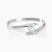 Bague Tiphaine Or Blanc Topaze - Bagues solitaires Femme | Histoire d’Or