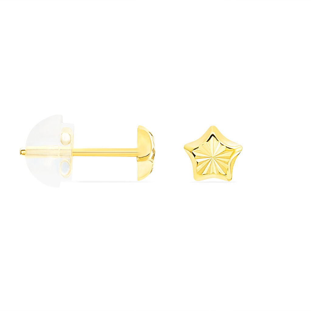Boucles D'oreilles Puces Alphonsine Etoile Or Jaune - Clous d'oreilles Femme | Histoire d’Or