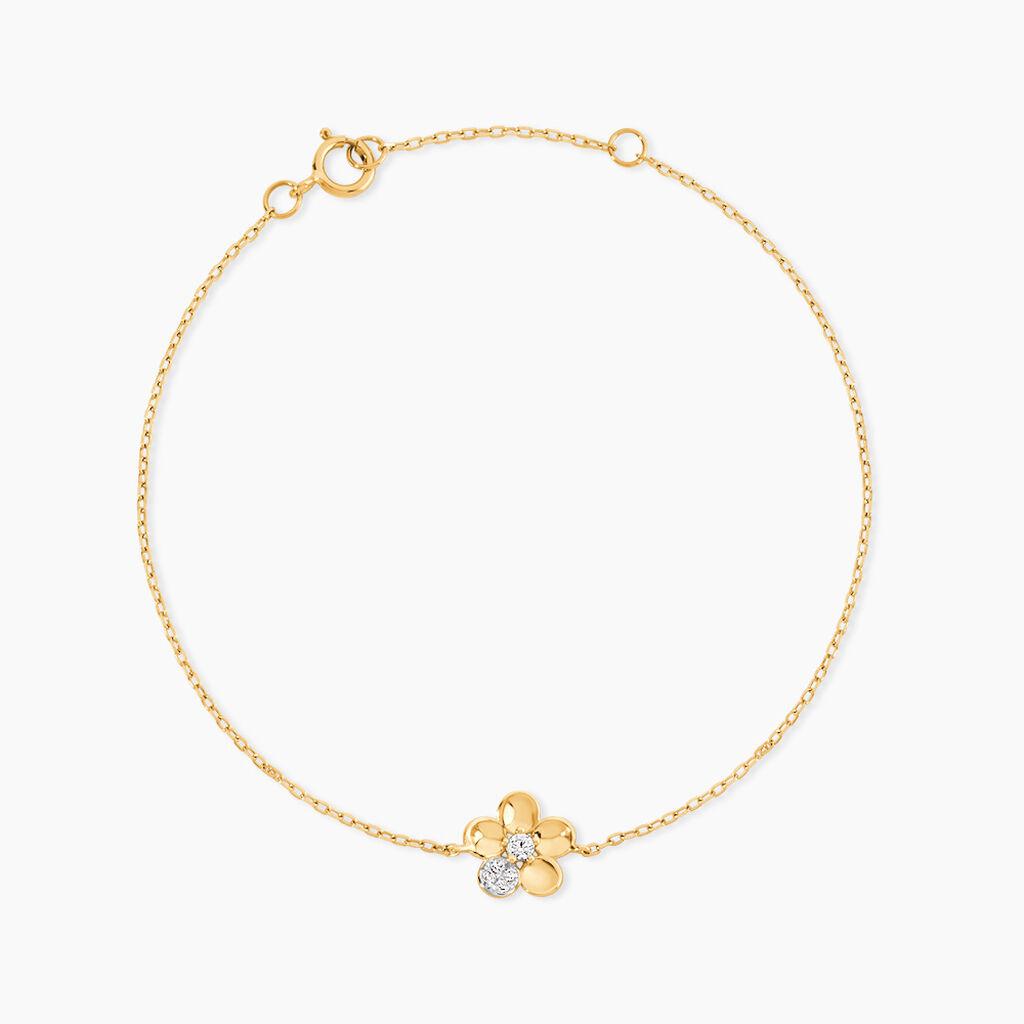 Bracelet Gjurd Or Jaune Oxyde De Zirconium - F&ecirc;te des m&egrave;res Femme | Histoire d&rsquo;Or