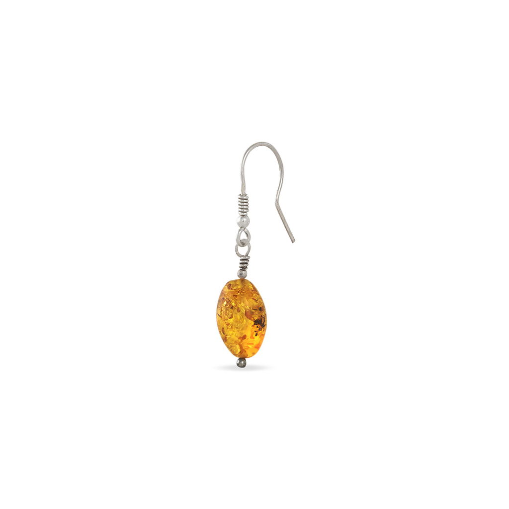 Boucles D'oreilles Argent Blanc Ilena Ambre - Boucles d'oreilles fantaisie Femme | Histoire d’Or