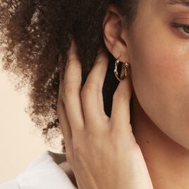 Créoles Lenna Torsadée Plaqué Or Jaune - Boucles d'oreilles créoles Femme | Histoire d’Or