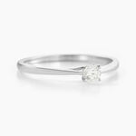 Bague Solitaire Or Blanc Aphrodite Diamant - Bagues solitaires Femme | Histoire d&rsquo;Or