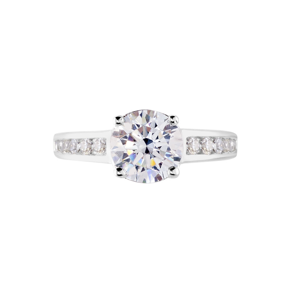 Bague Tatjana Or Blanc Oxyde De Zirconium - Bagues solitaires Femme | Histoire d’Or