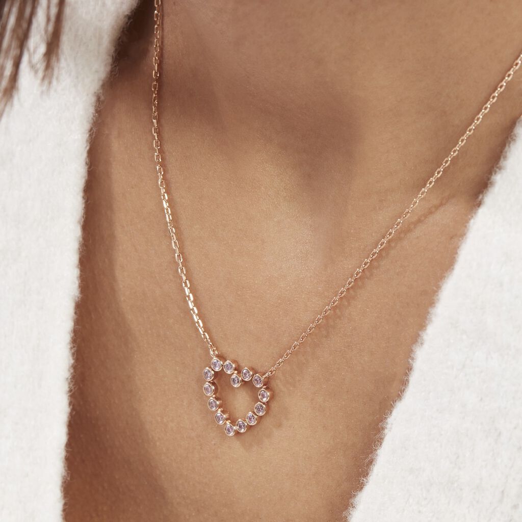 Collier Plaqué Or Jaune Danaë Oxydes De Zirconium - Colliers fantaisie Femme | Histoire d’Or