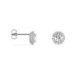 Boucles D'oreilles Puces Eternite Argent Blanc Oxyde De Zirconium - Boucles d'oreilles fantaisie Femme | Histoire d&rsquo;Or
