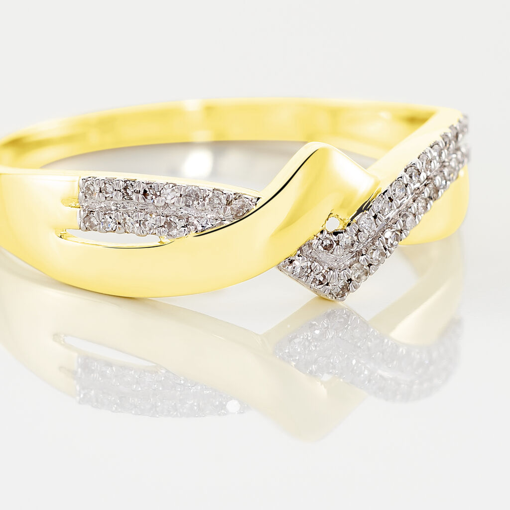 Bague Morgana Or Jaune Diamant - Bagues avec pierre Femme | Histoire d&rsquo;Or