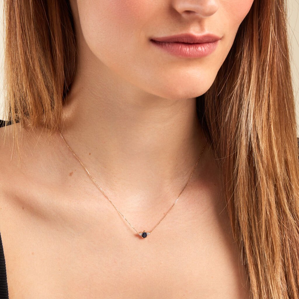 Collier Glykeria Or Jaune Saphir Diamant - Colliers Femme | Histoire d&rsquo;Or