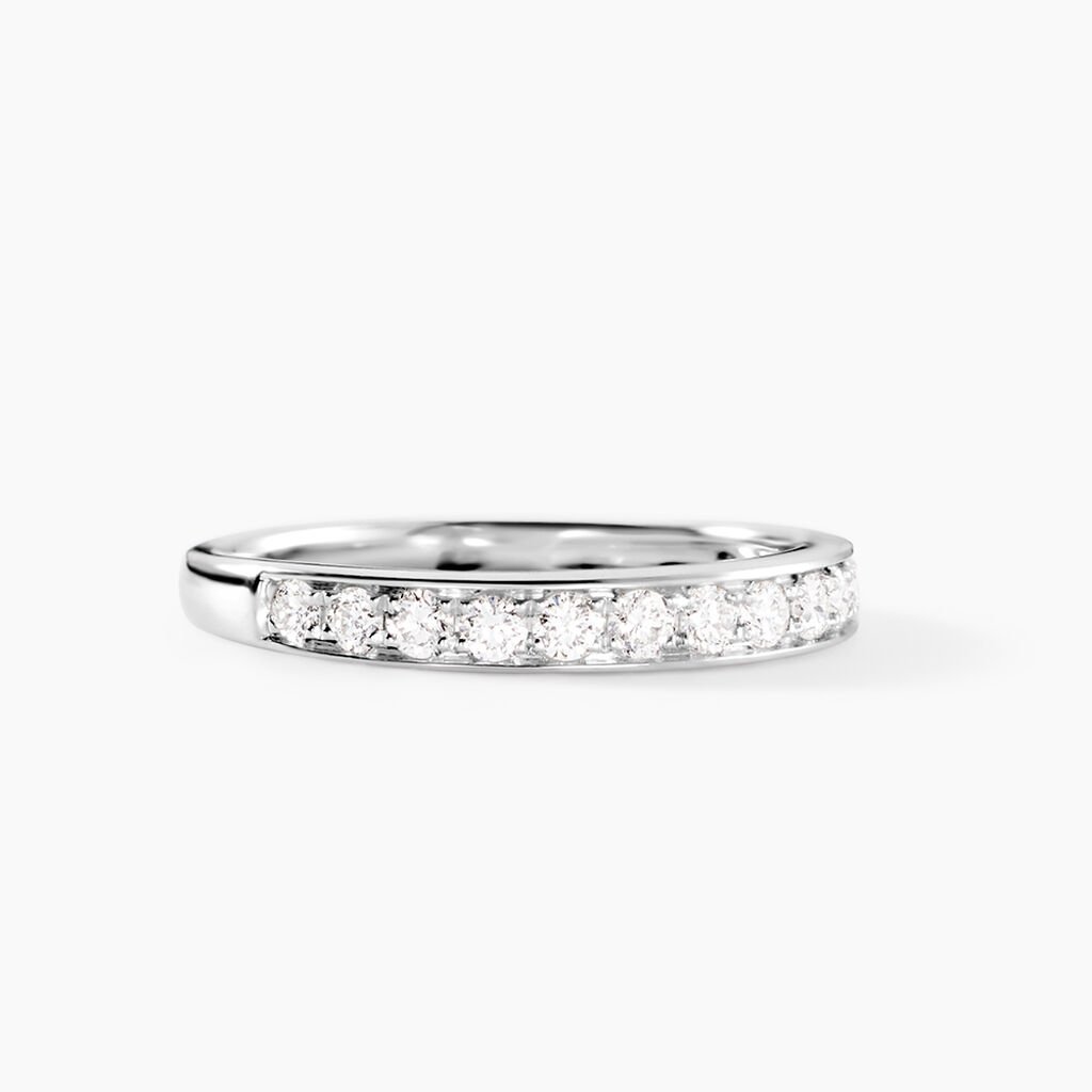 Demi Alliance Rhea Platine Blanc Diamant - Alliances Femme | Histoire d’Or