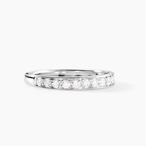 Demi Alliance Rhea Platine Blanc Diamant - Alliances Femme | Histoire d’Or