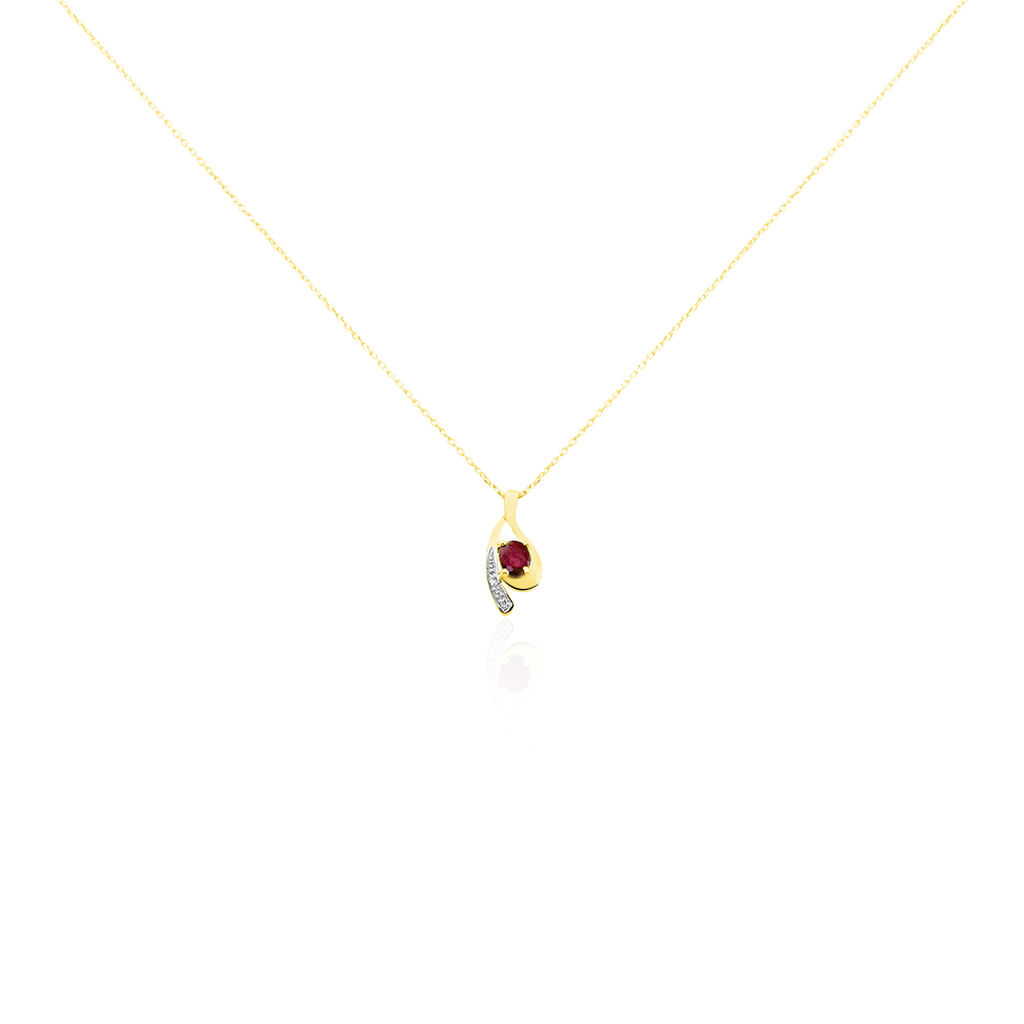 Collier Sagesse Or Jaune Rubis Et Diamant - Colliers Femme | Histoire d’Or