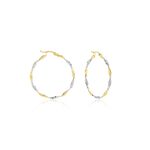 Cr&eacute;oles Eleanie Fil Vrille Or Bicolore - Boucles d'oreilles cr&eacute;oles Femme | Histoire d&rsquo;Or