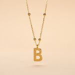 Collier Plaqu&eacute; Or Jaune Lettra - Colliers fantaisie Femme | Histoire d&rsquo;Or