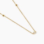 Collier Eva Acier Jaune Cristaux - Colliers pierre Femme | Histoire d&rsquo;Or