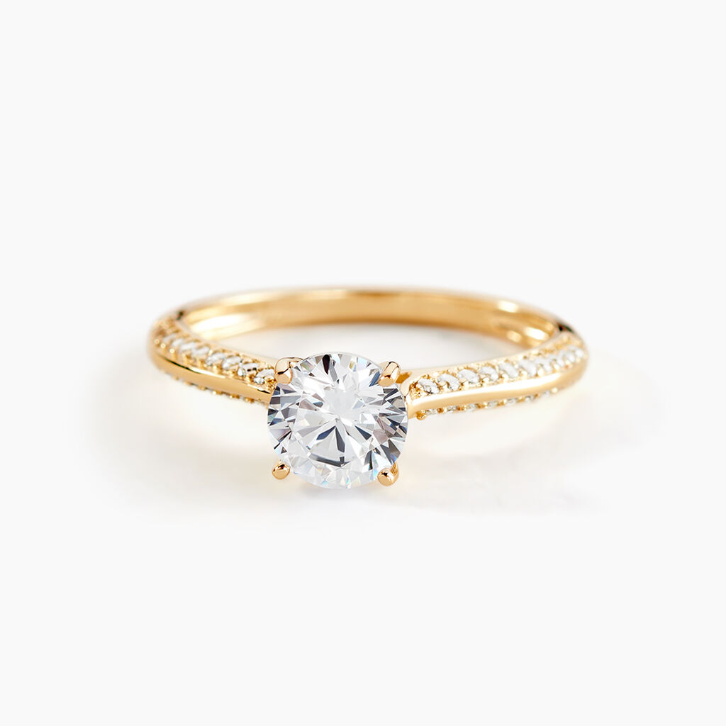 Bague Solitaire Veronique-marie Or Jaune Oxyde De Zirconium - Bagues solitaires Femme | Histoire d&rsquo;Or