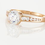 Bague Solitaire Arjuna Or Rose Oxyde De Zirconium - Bagues solitaires Femme | Histoire d&rsquo;Or