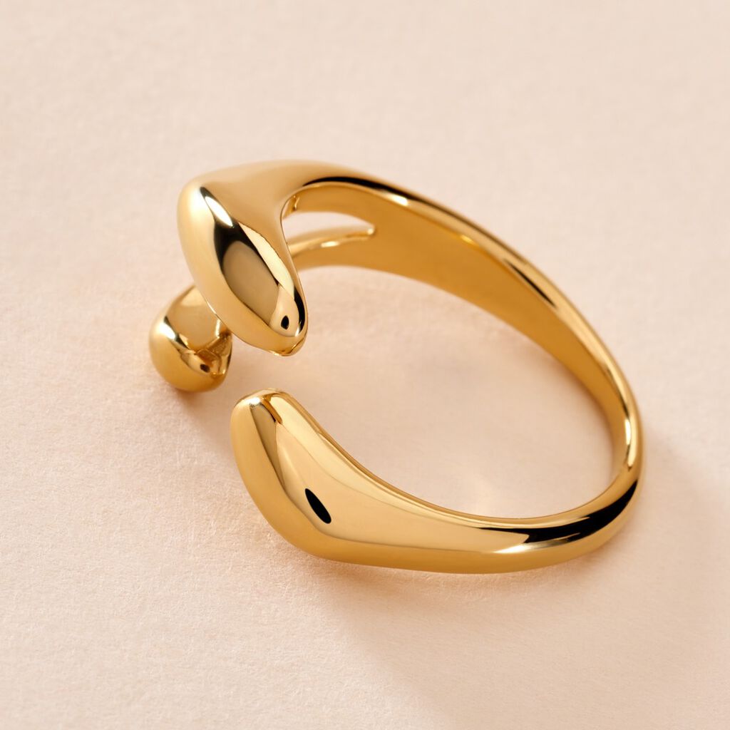 Bague Gold Aura Acier Jaune - Bagues fantaisie Femme | Histoire d’Or