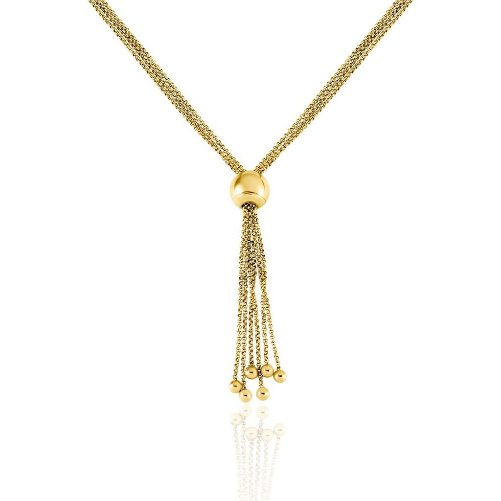 Collier Sautoir Acier Dor&eacute; Nanaia - Sautoirs Femme | Histoire d&rsquo;Or