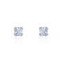 Boucles D'oreilles Puces Doreen Carre Or Blanc Oxyde De Zirconium