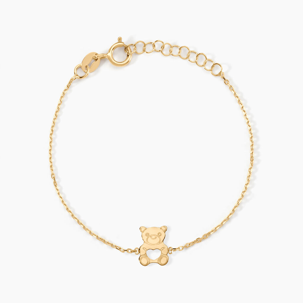 Bracelet Carmin Ourson Or Jaune - Bracelets Enfant | Histoire d&rsquo;Or