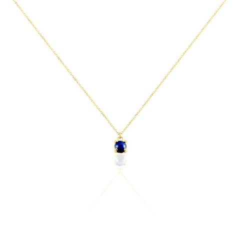 Collier Campsis Or Jaune Lapis Lazuli - Colliers Femme | Histoire d’Or