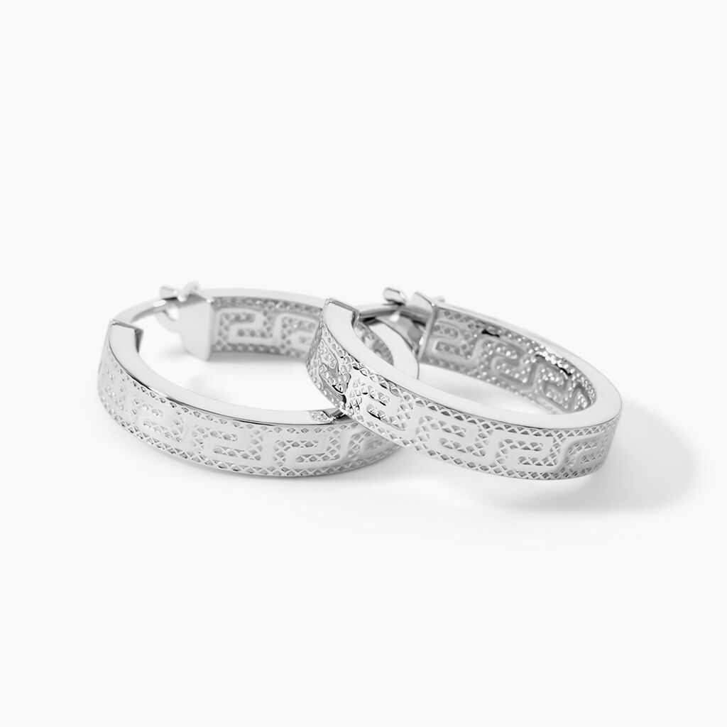 Cr&eacute;oles Ugenie Or Blanc - Boucles d'oreilles cr&eacute;oles Femme | Histoire d&rsquo;Or