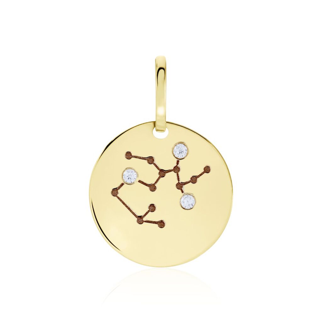 Pendentif Or Jaune Astraea Oxyde De Zirconium