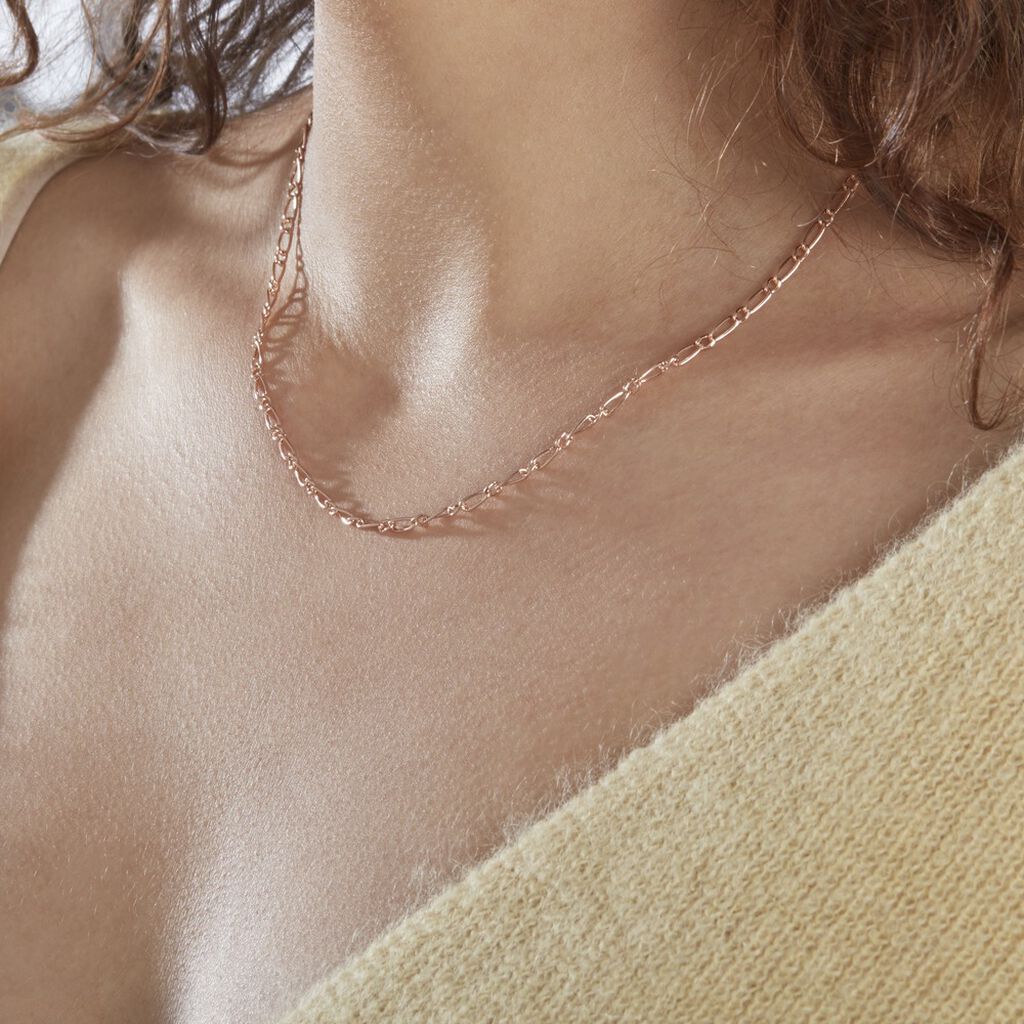 Chaîne Ophelio Maille Alternee 1/1 Or Rose - Chaines Femme | Histoire d’Or