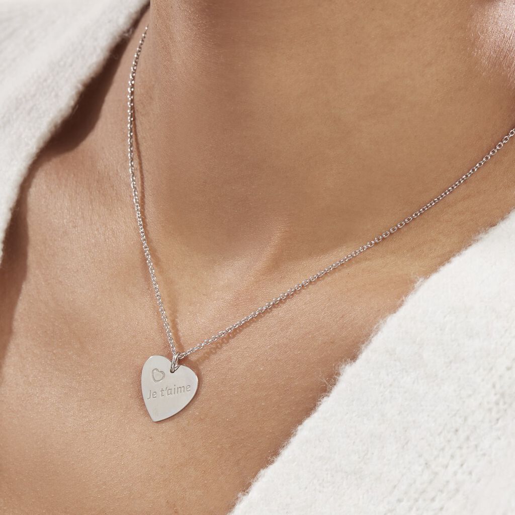 Collier Argent Blanc Sharla - Colliers fantaisie Femme | Histoire d’Or