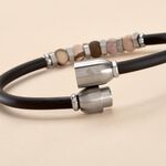 Bracelet Jourdan Caoutchouc Noir Agate - Bracelets Homme | Histoire d&rsquo;Or