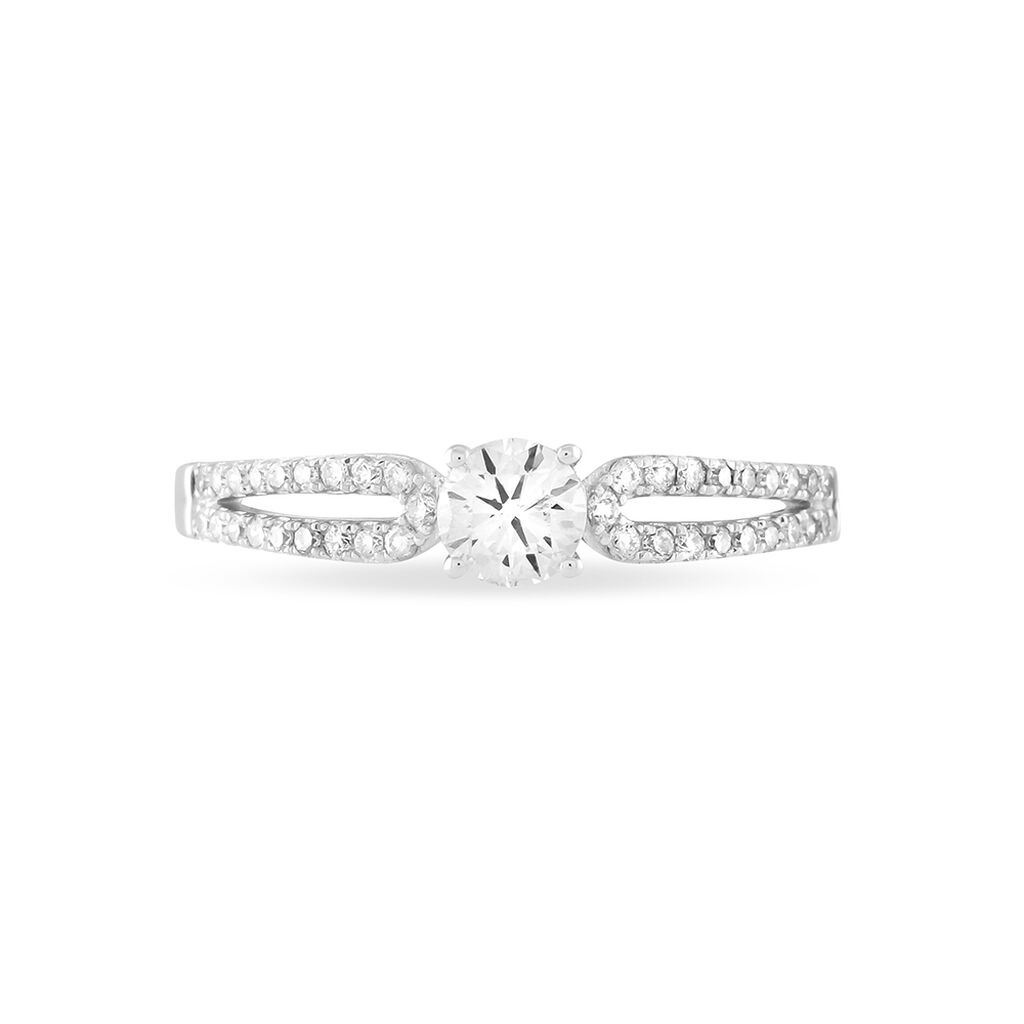 Bague Solitaire Katalina Or Blanc Diamant - Bagues solitaires Femme | Histoire d’Or