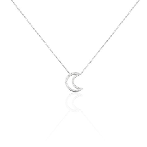 Collier Aisha Argent Blanc Oxyde De Zirconium - Colliers fantaisie Femme | Histoire d’Or