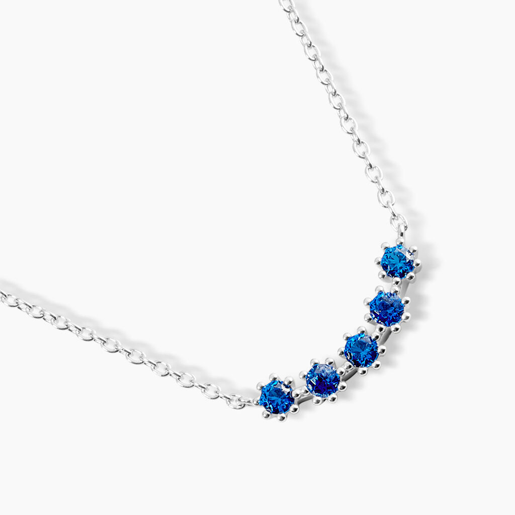 Collier Karrie Argent Blanc Oxyde De Zirconium - Colliers fantaisie Femme | Histoire d&rsquo;Or