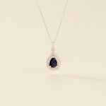 Collier Dorthy Or Blanc Saphir Et Diamant - Colliers Femme | Histoire d&rsquo;Or