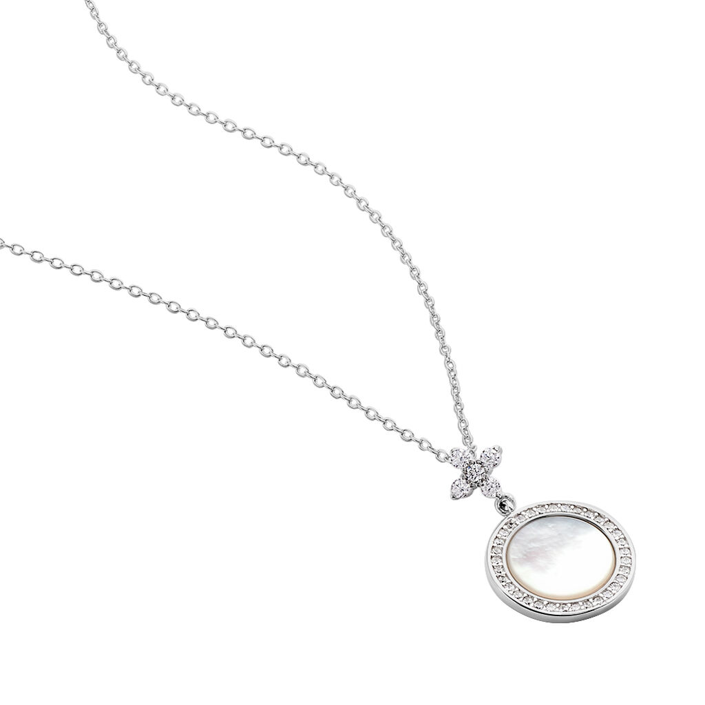 Collier Hacena Argent Blanc Oxyde De Zirconium - Colliers fantaisie Femme | Histoire d’Or
