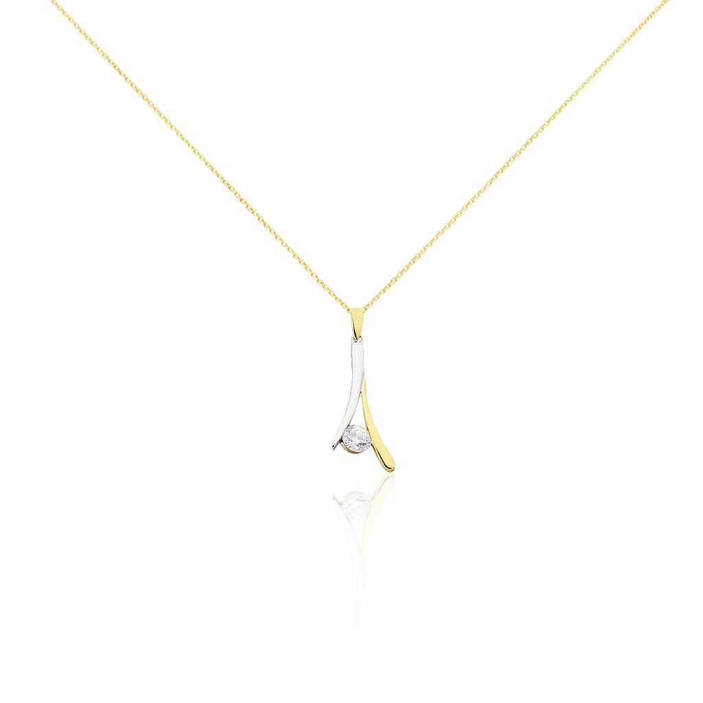 Collier Formev Or Bicolore Oxyde De Zirconium - Colliers Femme | Histoire d’Or