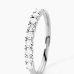 Demi Alliance Hera Platine Blanc Diamant - Alliances Femme | Histoire d&rsquo;Or