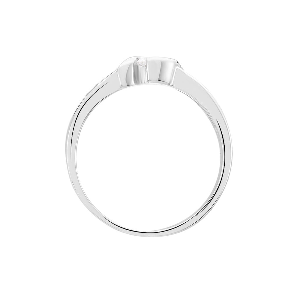 Bague Lyse Argent Blanc Oxyde De Zirconium - Bagues solitaires Femme | Histoire d’Or