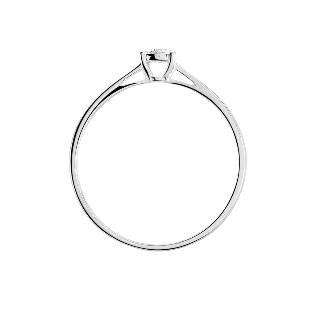 Bague Saranna Or Blanc Diamant Blanc - Bagues avec pierre Femme | Histoire d’Or