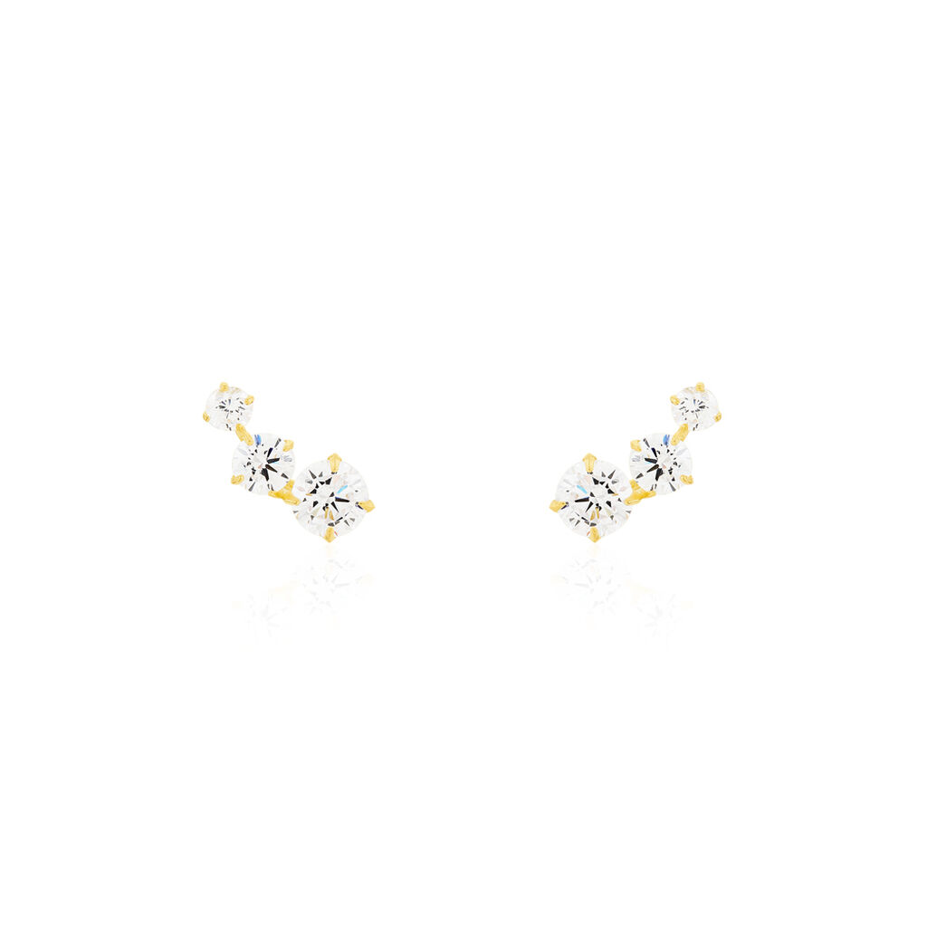 Bijoux D'oreilles Raffaele Or Jaune Oxyde De Zirconium - Ear cuffs Femme | Histoire d&rsquo;Or