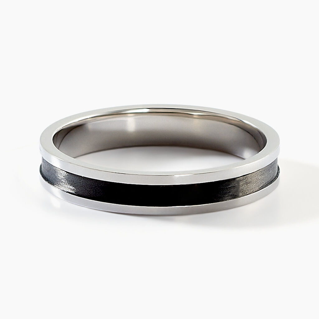 Alliance Navid Palladium Blanc Et Carbone - Alliances Unisex | Histoire d&rsquo;Or