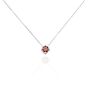 Collier Dwight Argent Blanc Oxyde De Zirconium Rouge