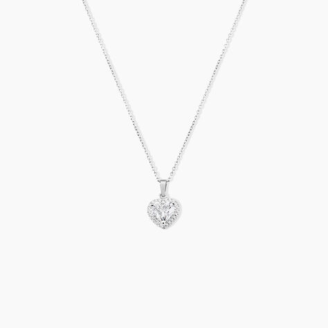 Collier Dari Or Blanc Oxyde De Zirconium - Colliers Femme | Histoire d’Or