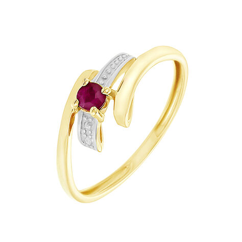 Bague Evka Or Jaune Rubis - Bagues solitaires Femme | Histoire d’Or