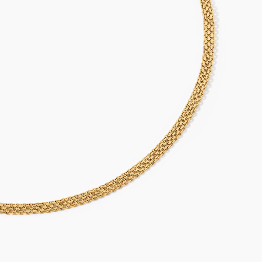 Collier Olfa Argent Dor&eacute; A L'Or 750/1000 - Bijoux sans pierre Femme | Histoire d&rsquo;Or