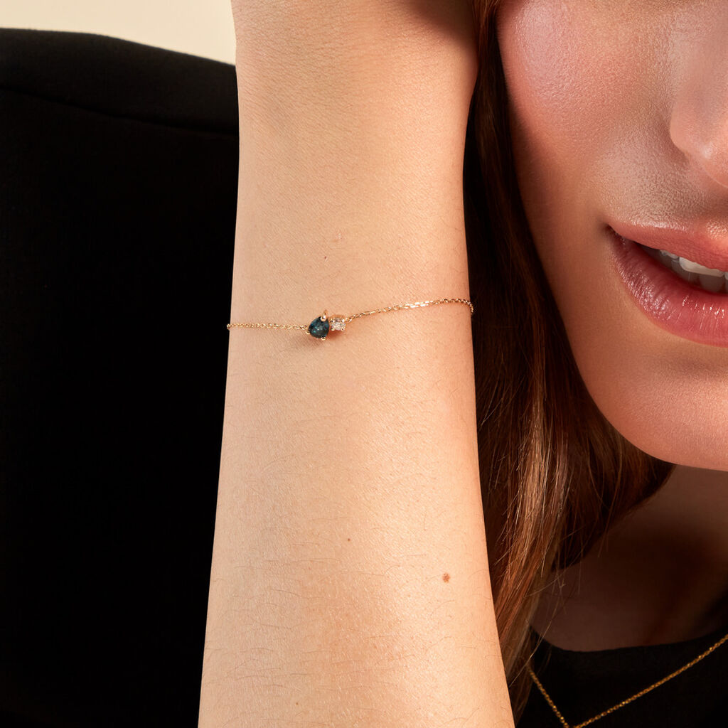 Bracelet Kobina Or Jaune Topaze Oxyde De Zirconium - Bracelets Femme | Histoire d’Or